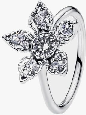 ​✨ Stunning .925 Sterling Silver Radiant Star Flower Statement Ring ✨6,7,8,&9